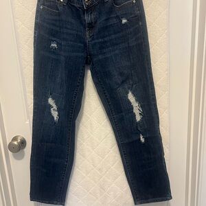 Distressed Blue Jeans